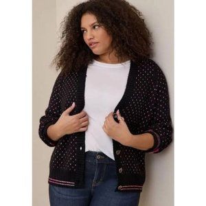 NWT Torrid sweaters heart drop shoulder button front cardigan sweater Size 2